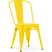 Tolix Style - Chaise de salle à manger - Design industriel - Acier - Nouvelle édition - Stylix Jaune - Acier - Jaune