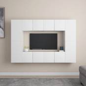 Vidaxl - Ensemble de meubles tv 8 pcs Blanc Aggloméré
