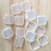 Xinuy - 10 pièces clair couvercle petite boîte en plastique pour bagatelles pièces outils boîte de rangement bijoux présentoir vis étui perles