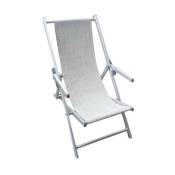 Aluminium Lido et chaise de terrasse de plage de Textilene