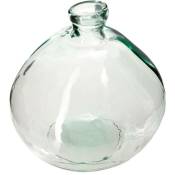 Atmosphera - Vase rond Uly en verre recyclé D23cm créateur d'intérieur - Transparent