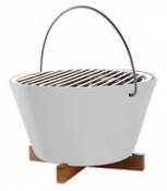 Barbecue portable à charbon / Ø 30 x H 20 cm - Eva Solo blanc en métal