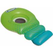 Bouée gonflable vert bleu avec filet fauteuil gonflable piscine lounge - Bestway