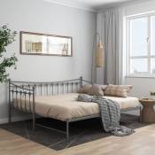 Cadre de canapé-lit extensible Lit simple pour adulte - Gris Métal 90x200 cm BV789701