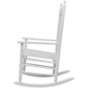 Chaise à bascule avec siège incurvé Blanc Bois -