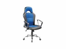 Chaise de bureau à roulettes - q033 - 63 x 50 x 116 cm - bleu
