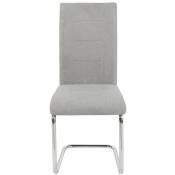 Chaise de salon tapissée en tissu gris 43 cm (largeur)