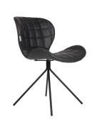 Chaise design aspect cuir noir