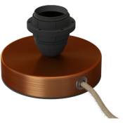 Creative Cables - Posaluce pour abat-jour - Lampe de table en métal Cuivre satiné - Cuivre satiné