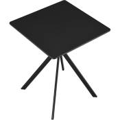 Cuisine Table Lounge Square Bar Mots en design 60x60x75cm Diverses couleurs Couleur : Noir