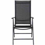Ebuy24 - Break Chaise de jardin réglable, 5 positions, noir. - Noir
