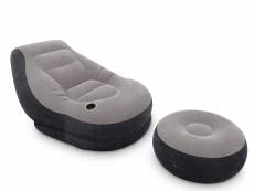 Ensemble fauteuil + pouf gonflables ultra lounge - intex