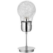 Epikasa - Lamp à Poser Bulb, Métal, Chrome, 14,5x14,5x40