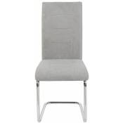 Fanmuebles - Chaise de salon tapissée en tissu gris