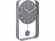 Horloge en métal pendulum gris