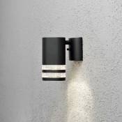 Konstsmide Lighting - Konstsmide Modena Applique murale extérieure moderne à double anneau noir, transparent, IP44