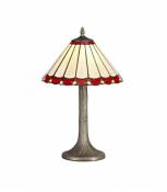 Lampe de table Tiffany Calais 1 Ampoule Rouge 41 Cm