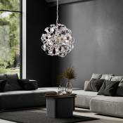 Lampe suspendue design pendule boule chromée plafonnier éclairage dans un ensemble comprenant des ampoules led