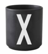 Mug A-Z / Porcelaine - Lettre X - Design Letters noir en céramique