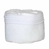 Panier invité avec serviettes - Blanc - 30 x 30 cm