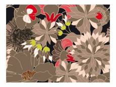 Papier peint - motif floral - gris 400x309 cm