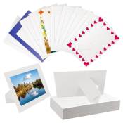Paquet de 30 Cadres Photo en Papier pour Photos de 4 x 6 Pouces, Cadres Photo en Carton Blanc Debout avec Chevalet, Cadre de Bricolage