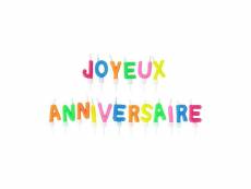 Paris prix - bougie 18 lettres "anniversaire" 4cm multicolore