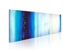 Paris prix - tableau peint à la main "liquide bleu" 40x100cm