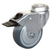 Roulette à frein à œil pivotante - Ø 50 mm - Série