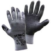 Showa - Gants de protection 14905-8 Coton/polyester avec revêtement latex en 388 Taille 8 (m) - noir, gris