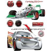 Stickers géant Cars Flash McQueen & Francesco Bernoulli