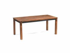 Table 180 cm bois de manguier et métal vieilli style industriel - rust
