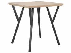 Table 70 x 70 cm bois clair et noir bravo 168922
