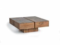 Table basse - coloris naturel - bois d’acacia - 30x80x80