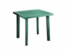 Table en plastique vert 80x75x72h cm. Flocon
