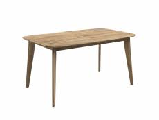 Table rectangulaire oman 6-8 personnes extensible en bois clair 150-180 cm