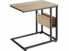 Tectake table d’appoint wigan 55x36,5x60cm - bois clair industriel, chêne sonoma 404278