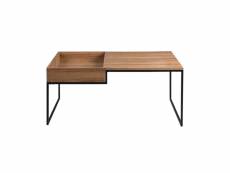 Tim - table basse - bois et métal noir - 105 cm -