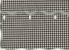 Tissu Vichy en 100% Polyester - Gris - 1.5 m