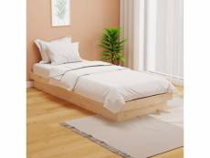 Vidaxl cadre de lit bois massif 75x190 cm petit simple