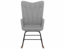Vidaxl chaise à bascule gris clair tissu