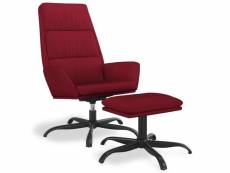 Vidaxl chaise de relaxation avec repose-pied rouge bordeaux velours