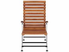 Vidaxl chaise de terrasse d'extérieur bois d'acacia solide 44390
