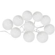 Atmosphera - Guirlande led solaire 10 boules blanches - Blanc