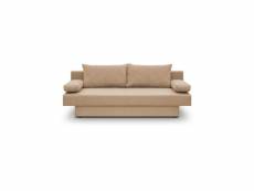 Banquette convertible 3 places pyry - tissu beige /sable