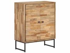 Buffet bahut armoire console meuble de rangement bois de teck recyclé 75 cm helloshop26 4402043