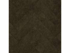 Carreaux adhésifs en cuir écologique chevron brun foncé - 357268 - 1 m² 357268