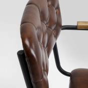 Chaise avec accoudoirs Salsa marron Kare Design