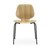 Chaise en chêne et piètement noir My Chair Oak -