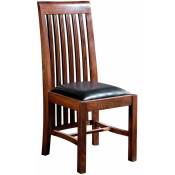 Chaise rembourée 45x51 Acacia laqué Nougat oxford